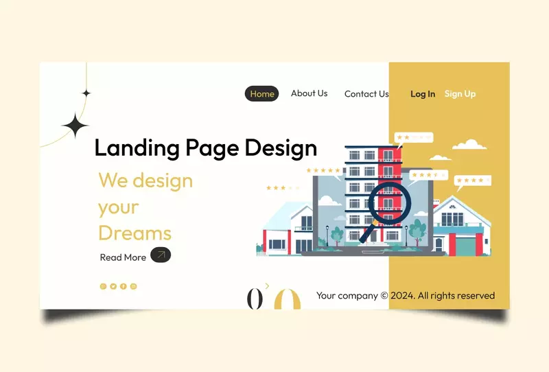 Real estate landing page web designer bangalore